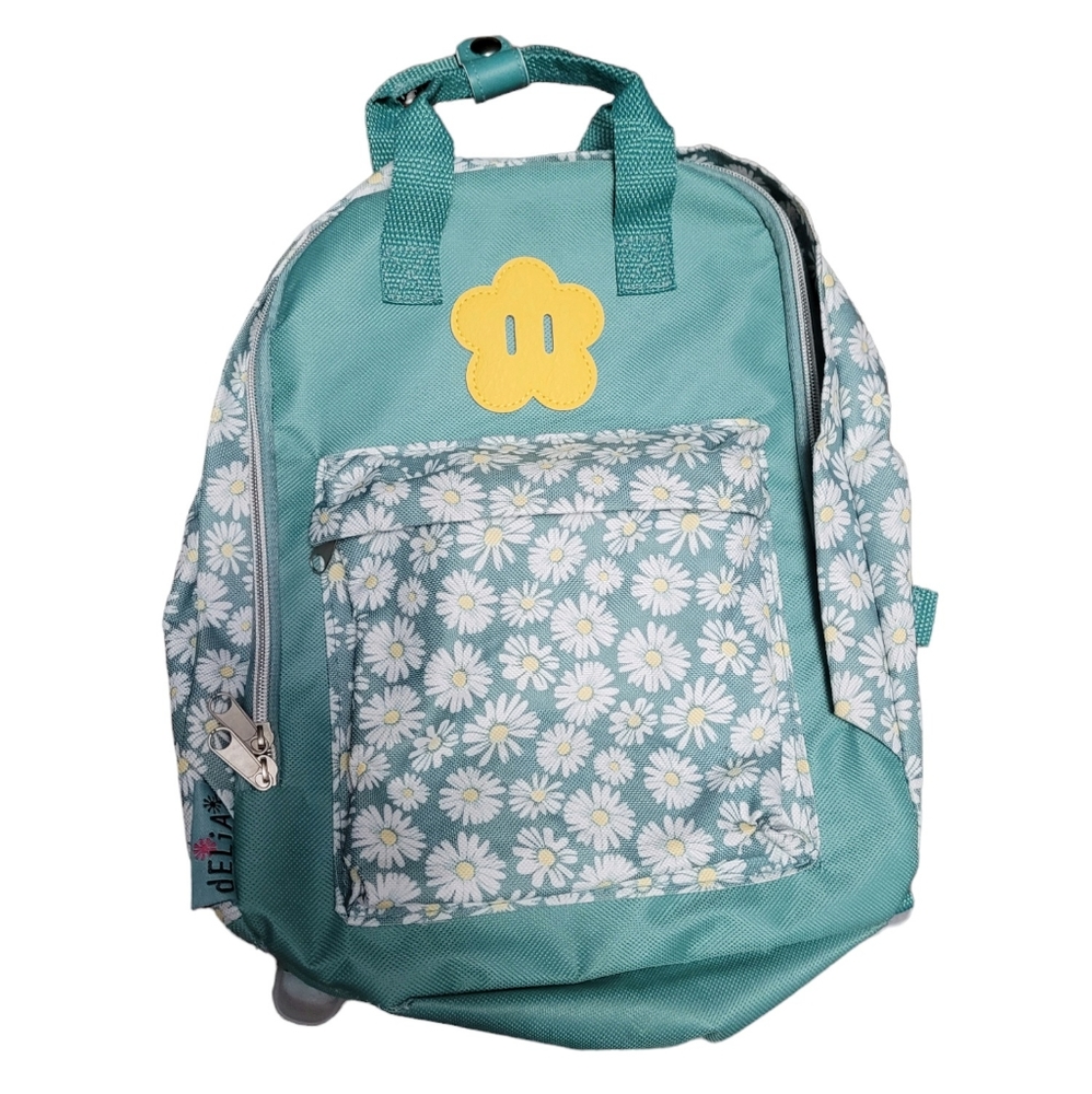 Delia's teal turquioise 90s-inspired daisy mini backpack
